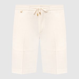 Ivory wool and silk shorts Stefano Ricci