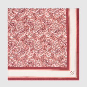 Burgundy SARONG scarf with paisley print silk Max Mara Weekend