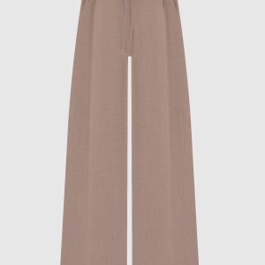 Beige pants with logo Twinset