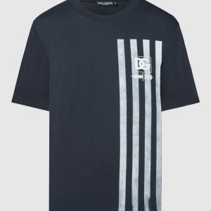 Blue t-shirt with logo print Dolce&Gabbana