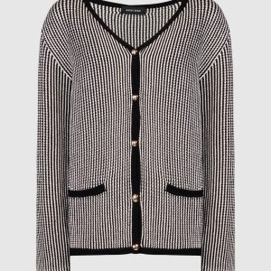DAVE black striped cardigan Anine Bing