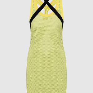 Green openwork dress with logo Off-White