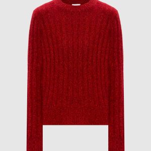 Red cashmere and silk sweater Allude