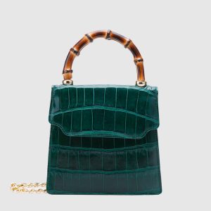 Green leather bag Bochicchio