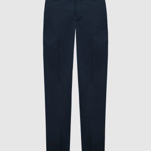 Blue chinos with silk Marco Pescarolo