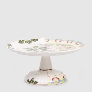 Raissa White Porcelain Cake Stand SELETTI