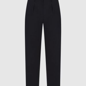 Navy blue high waist trousers Peserico