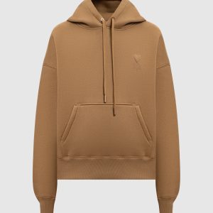 Brown insulated hoodie Ami Paris
