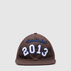 Brown cap with logo embroidery Off-White