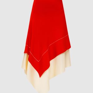 Red skirt Victoria Beckham