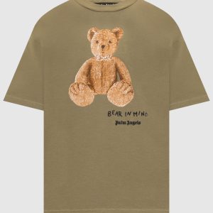 Bear in mind khaki print T-shirt Palm Angels