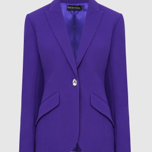 Purple wool jacket David Koma