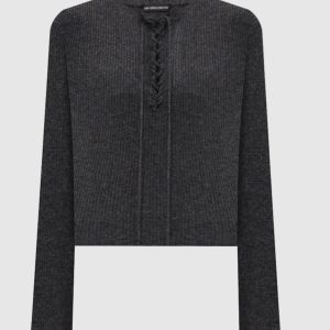 Fanja grey ribbed wool and cashmere jumper Ann Demeulemeester