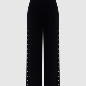 Black wool trousers with rivets Jil Sander