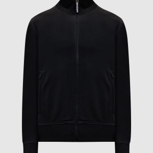 Black sports jacket with logo print Palm Angels