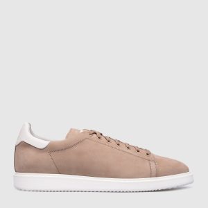 Beige nubuck sneakers with logo Brunello Cucinelli