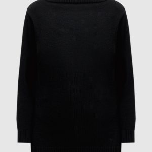 Black wool sweater with logo embroidery Valentino