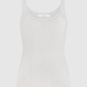 Beige cashmere ribbed top CO