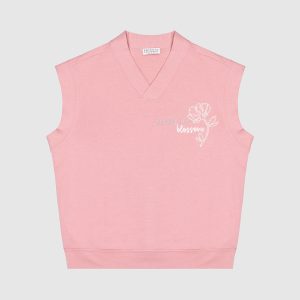 Children's pink vest with embroidery Brunello Cucinelli
