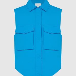 Blue down vest Yves Salomon Army
