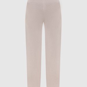Beige wool, silk and cashmere sweatpants with monil chain Peserico
