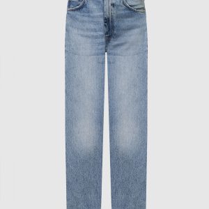 Blue jeans with logo patch Toteme