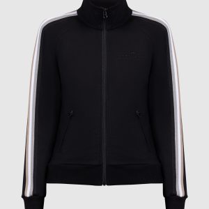 Black sports jacket with logo embroidery Maison Margiela MM6
