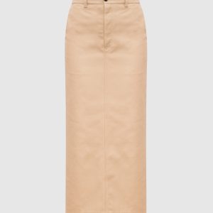 Beige midi skirt WARDROBE.NYC