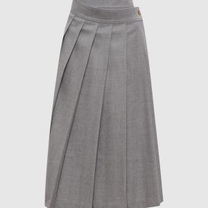 Gray wool skirt with a smell Intoca