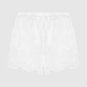 Aurora white shorts with embroidery Lou Lou Studio