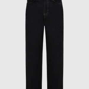 Black jeans with logo patch WARDROBE.NYC