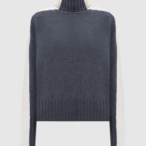 Grey wool sweater with logo Twinset