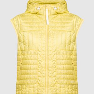 Yellow quilted vest with a hood Woolrich