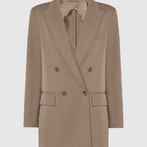 LEVICO brown double-breasted wool jacket Max Mara