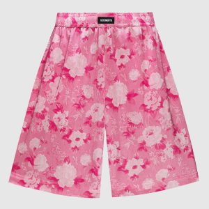 Pink logo print shorts Vetements