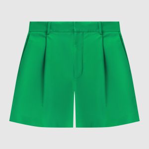 Green leather shorts Simonetta Ravizza