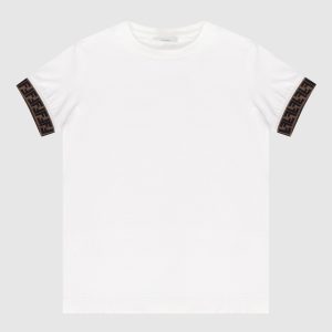 Children's white t-shirt Fendi