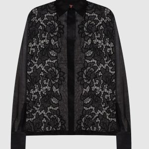 CALI black shirt with embroidered frame Max Mara