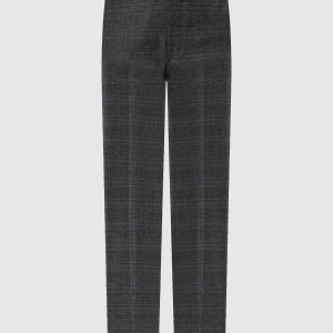 Gray checkered wool and cashmere pants ISAIA