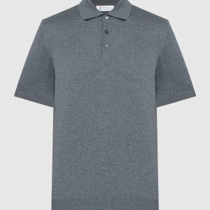 Gray polo shirt Brunello Cucinelli