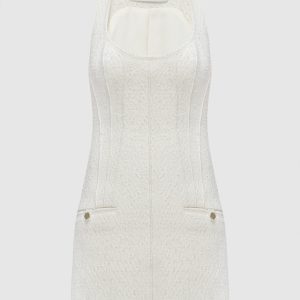 Beige bouclé mini dress with wool Philosophy di Lorenzo Serafini