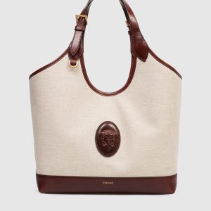 Rivière beige tote bag Versace