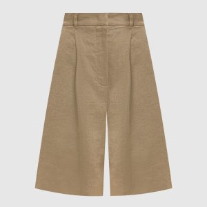 Brown linen CARAVAN Bermuda shorts Max Mara