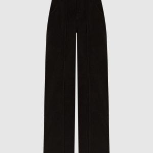 Brown corduroy pants with logo Twinset