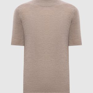 Beige cashmere and silk top Brunello Cucinelli