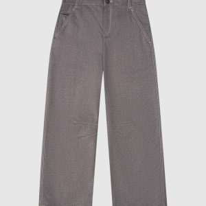 Children's gray flared pants with wool Brunello Cucinelli