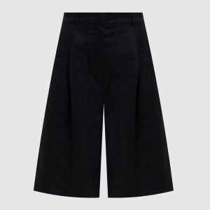 Black linen CARAVAN Bermuda shorts Max Mara