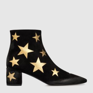 "Lou" black suede ankle boots Saint Laurent