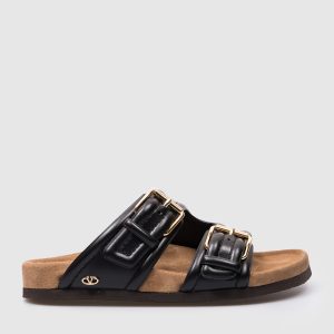 FUSSFRIEND black leather flip-flops Valentino