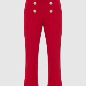 Red wool trousers Balmain